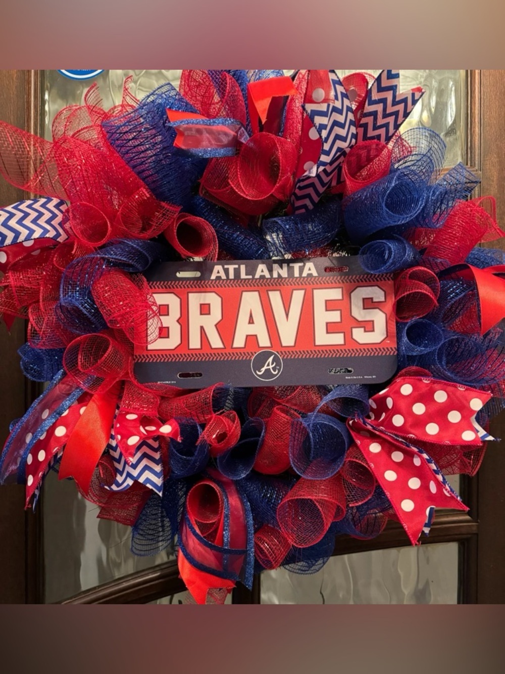 Atlanta Braves Red & Blue Wreath